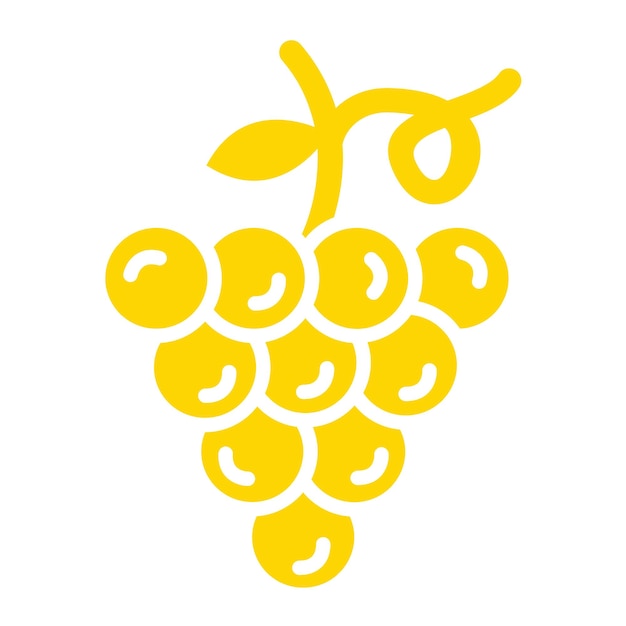 Ilustración del diseño del icono vectorial de las uvas