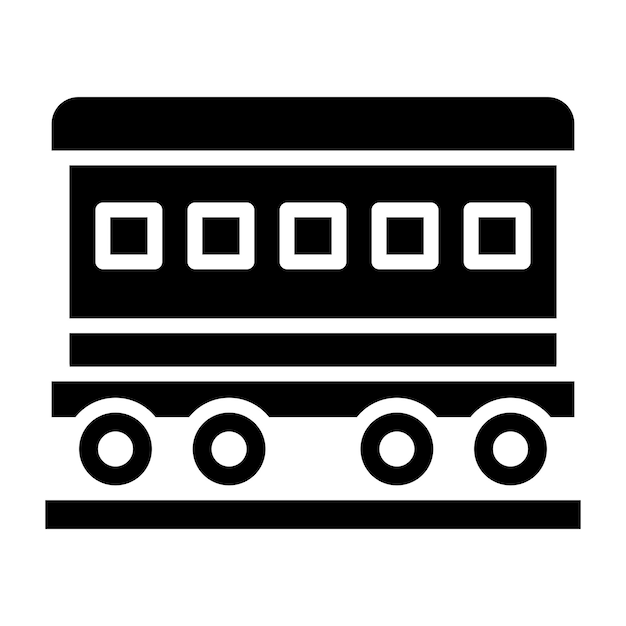 Ilustración del diseño del icono vectorial del vagón