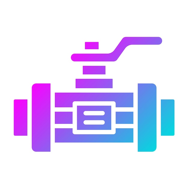 Ilustración del diseño del icono vectorial de la válvula