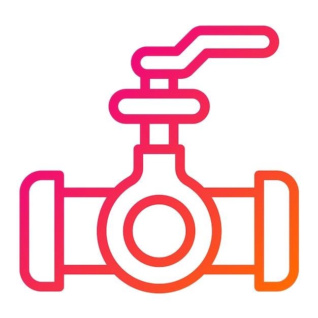 Ilustración del diseño del icono vectorial de la válvula