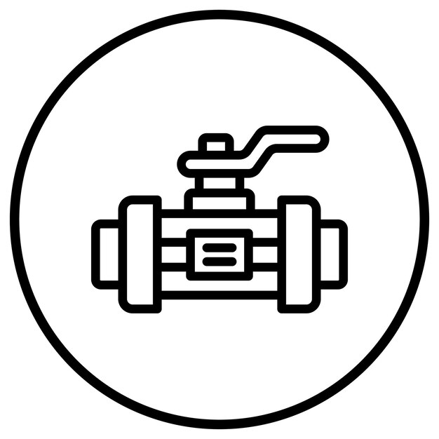 Ilustración del diseño del icono vectorial de la válvula
