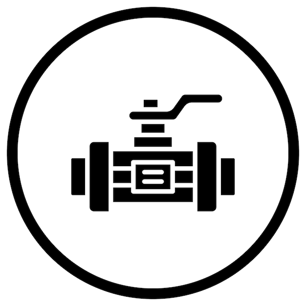 Ilustración del diseño del icono vectorial de la válvula
