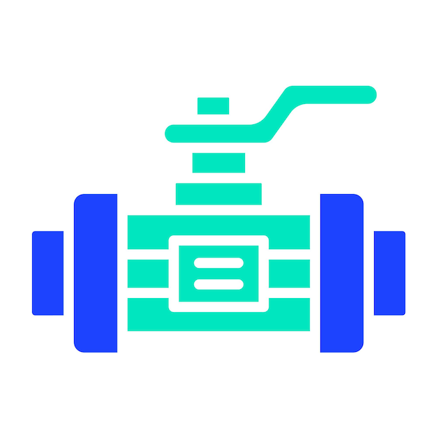 Ilustración del diseño del icono vectorial de la válvula