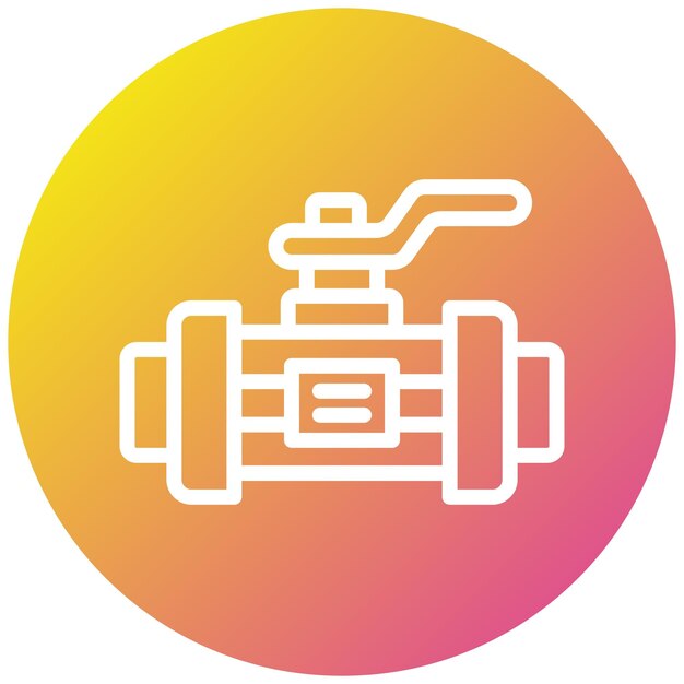 Ilustración del diseño del icono vectorial de la válvula