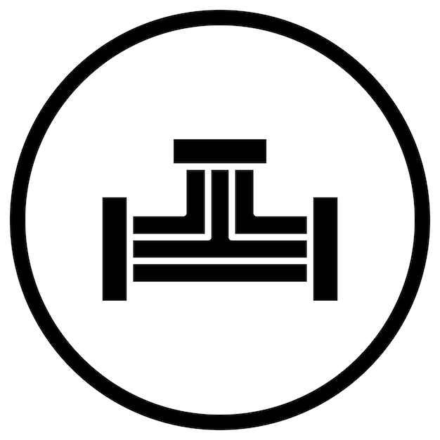 Ilustración del diseño del icono vectorial de la variante de la tubería