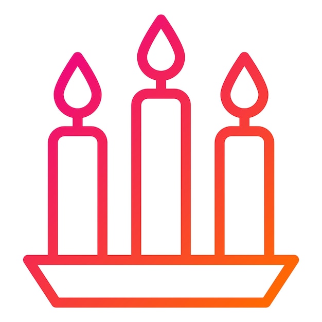 Ilustración del diseño del icono vectorial de la vela