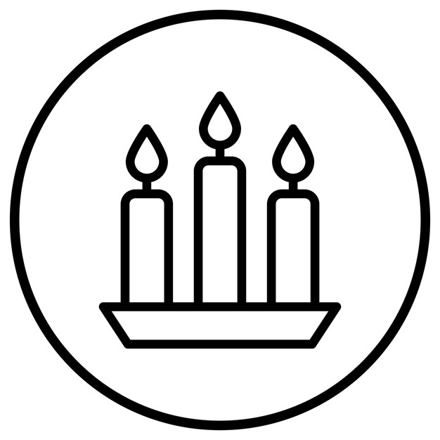 Ilustración del diseño del icono vectorial de la vela