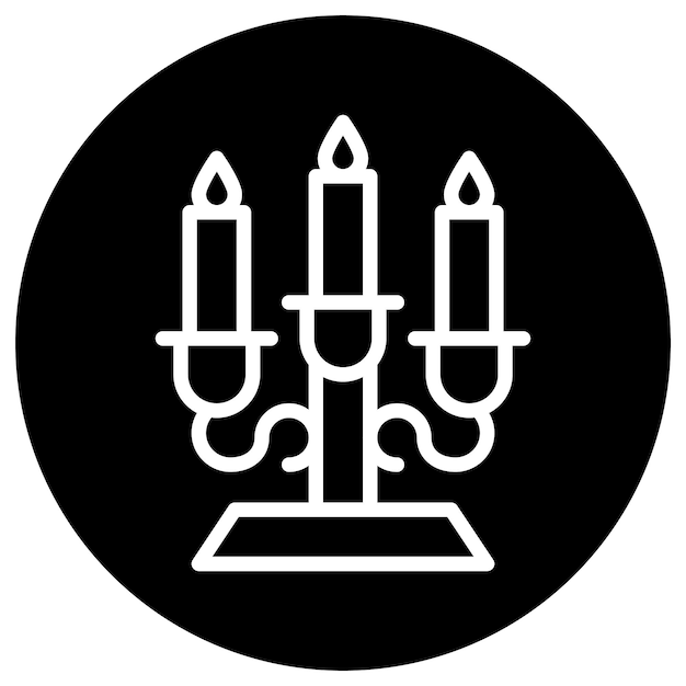 Ilustración del diseño del icono vectorial de la vela