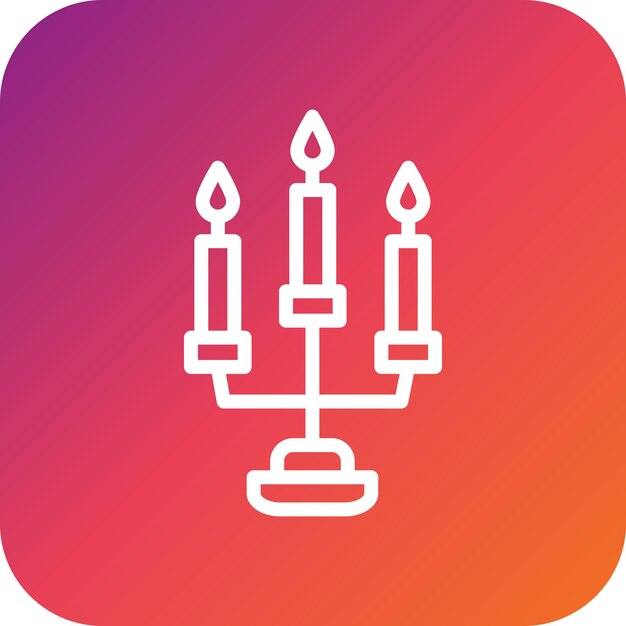 Ilustración del diseño del icono vectorial de la vela