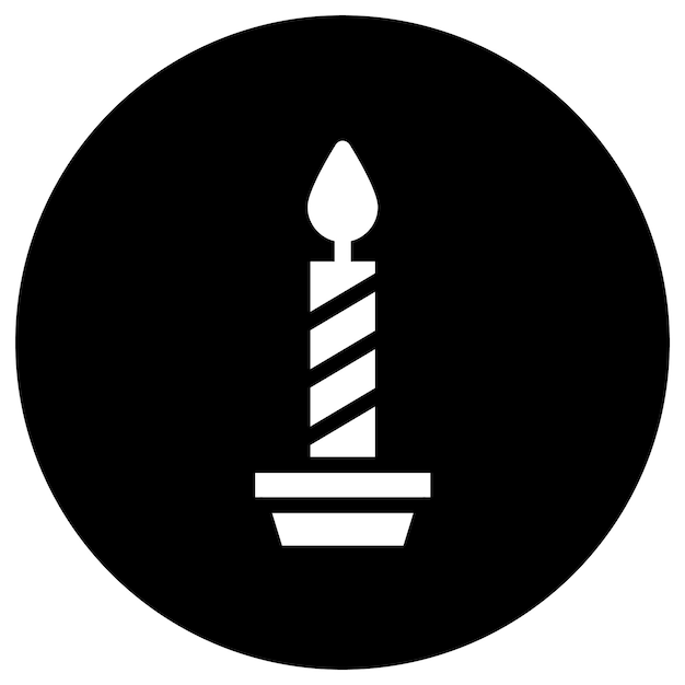 Ilustración del diseño del icono vectorial de la vela