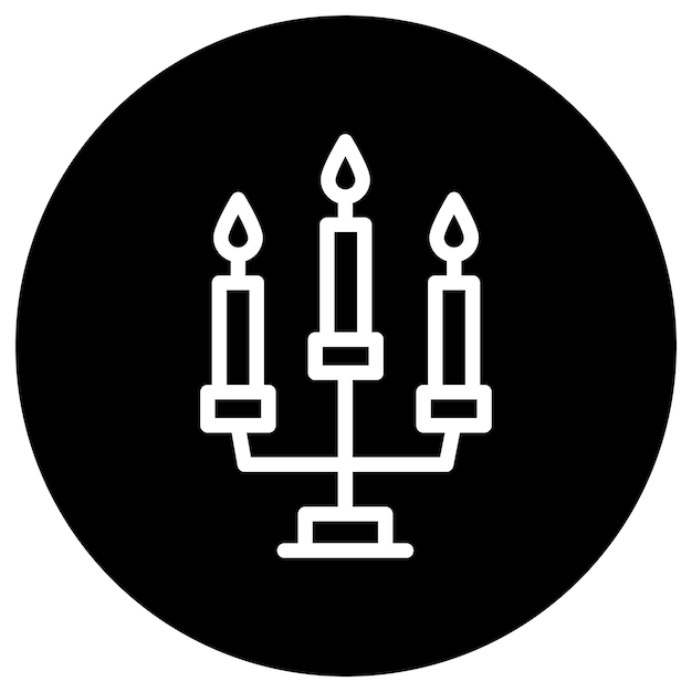 Ilustración del diseño del icono vectorial de la vela