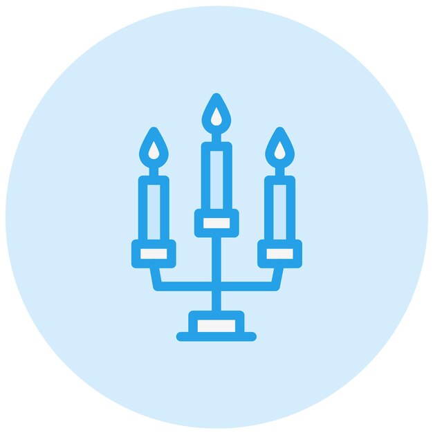 Ilustración del diseño del icono vectorial de las velas