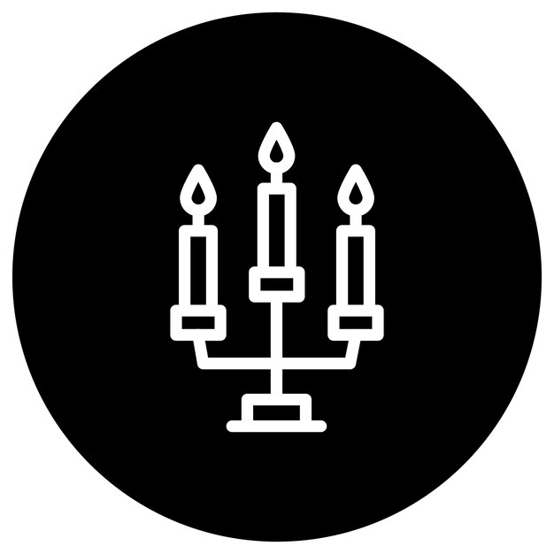 Ilustración del diseño del icono vectorial de las velas