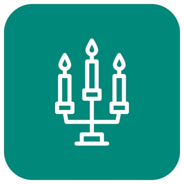 Ilustración del diseño del icono vectorial de las velas
