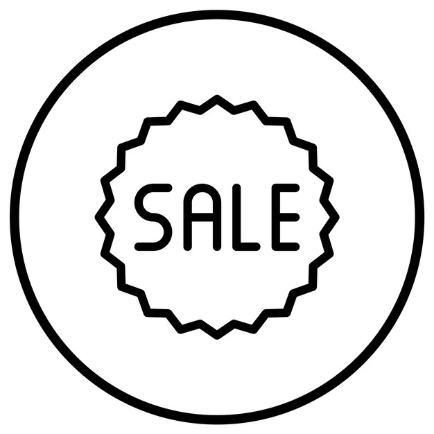 Ilustración del diseño del icono vectorial de venta