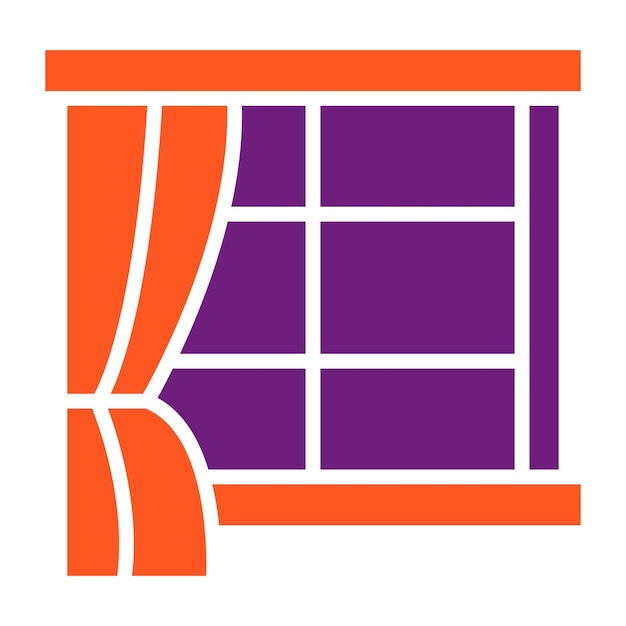 Ilustración del diseño del icono vectorial de la ventana