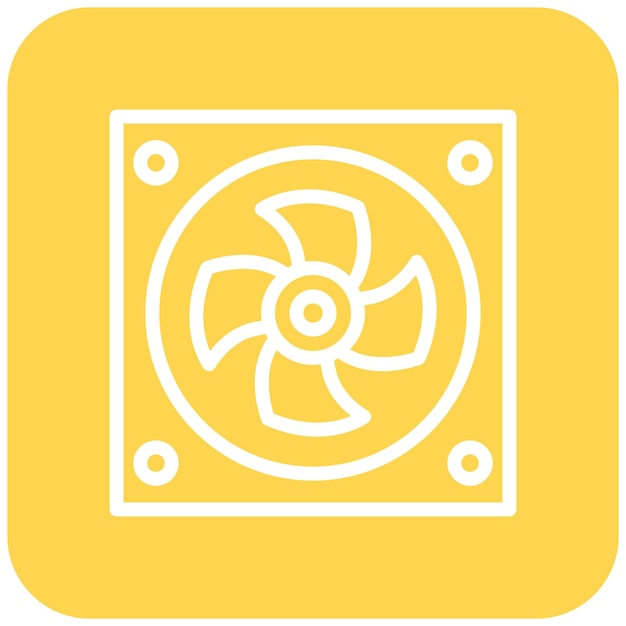 Ilustración del diseño del icono vectorial del ventilador
