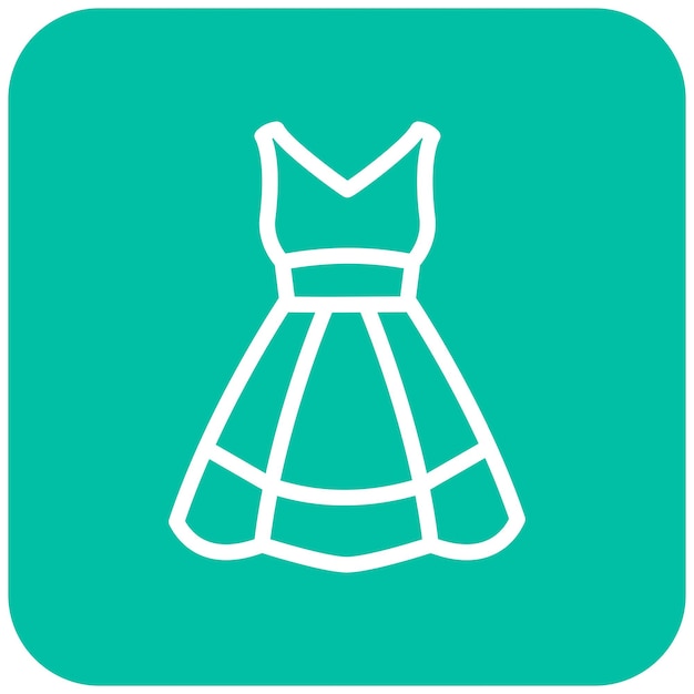 Ilustración del diseño del icono vectorial del vestido