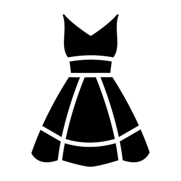 Ilustración del diseño del icono vectorial del vestido