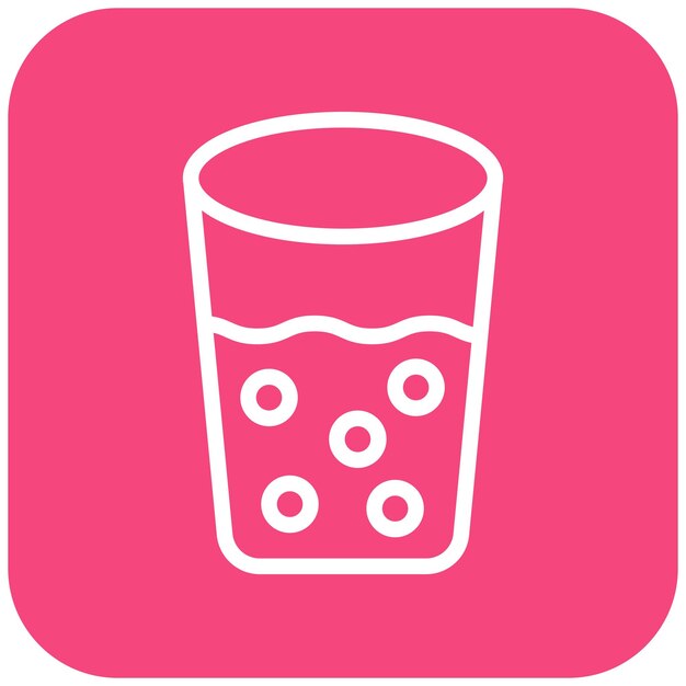 Ilustración del diseño del icono vectorial de vidrio disparado