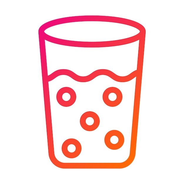 Ilustración del diseño del icono vectorial de vidrio