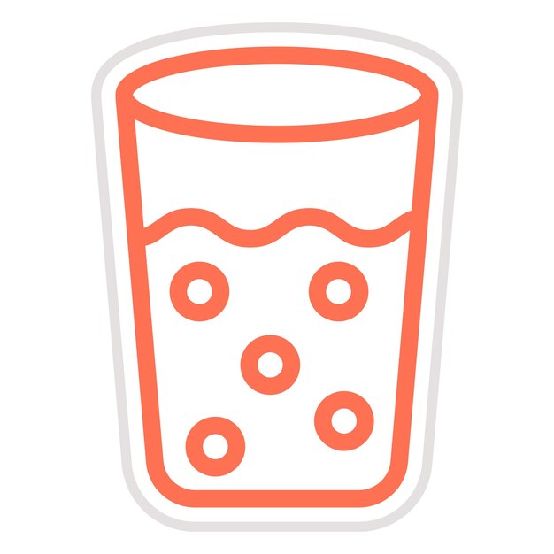 Ilustración del diseño del icono vectorial de vidrio