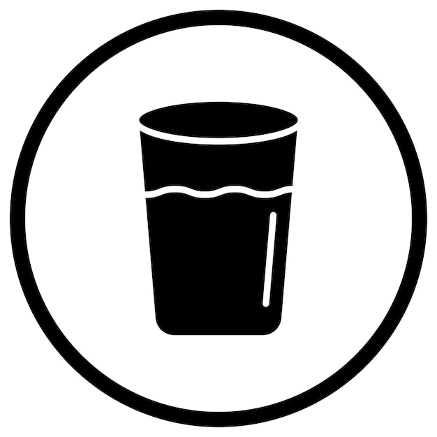 Ilustración del diseño del icono vectorial de vidrio