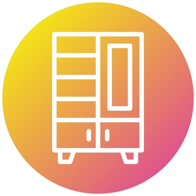 Ilustración del diseño del icono vectorial de la vitrina