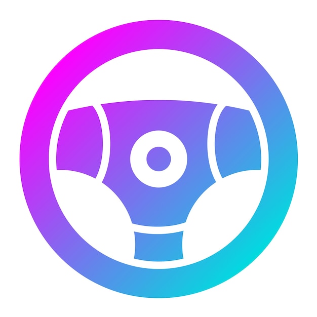 Ilustración del diseño del icono vectorial del volante