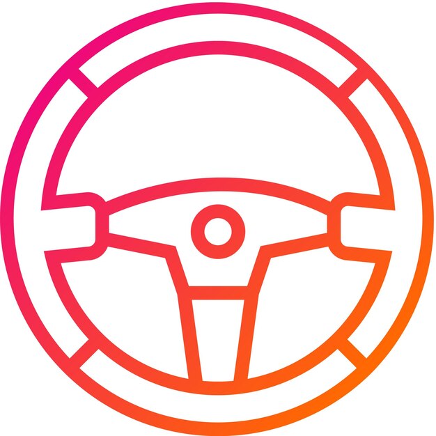 Ilustración del diseño del icono vectorial del volante