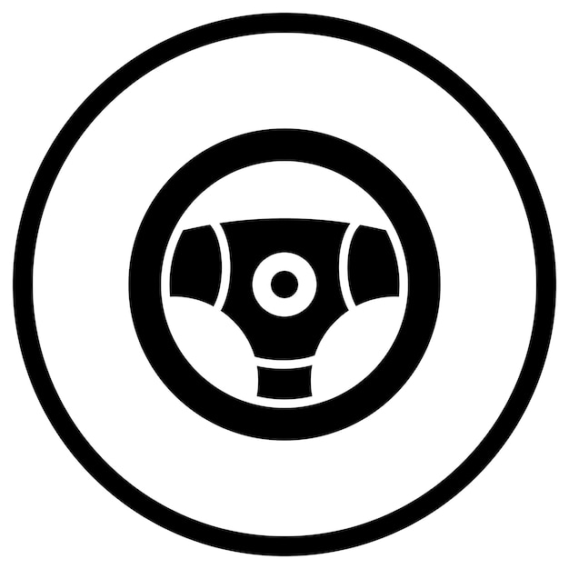 Ilustración del diseño del icono vectorial del volante