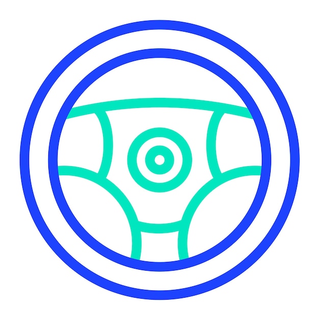 Ilustración del diseño del icono vectorial del volante