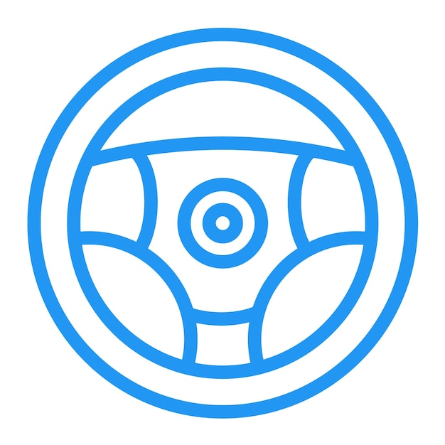 Ilustración del diseño del icono vectorial del volante