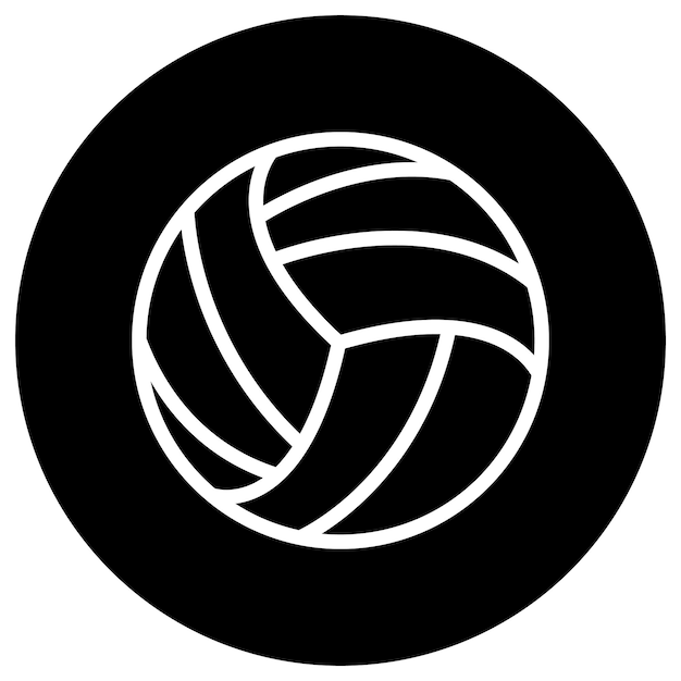Ilustración del diseño del icono vectorial de voleibol