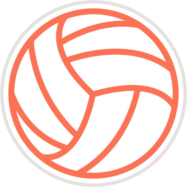 Ilustración del diseño del icono vectorial de voleibol