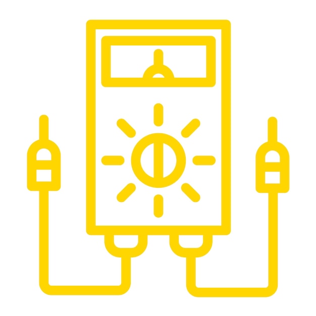 Ilustración del diseño del icono vectorial del voltímetro