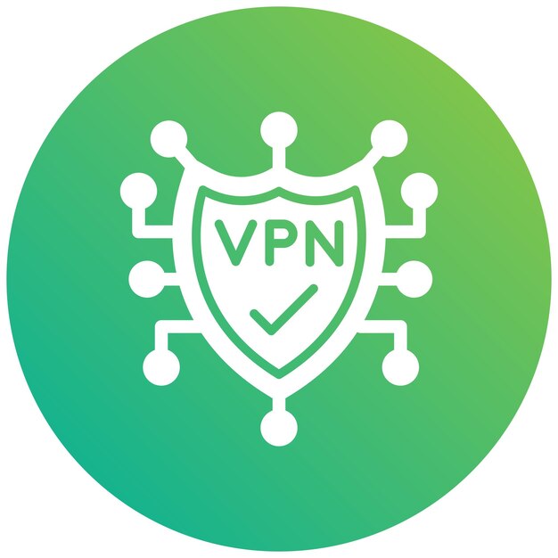 Ilustración del diseño del icono vectorial de Vpn