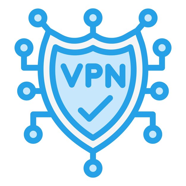 Ilustración del diseño del icono vectorial de Vpn