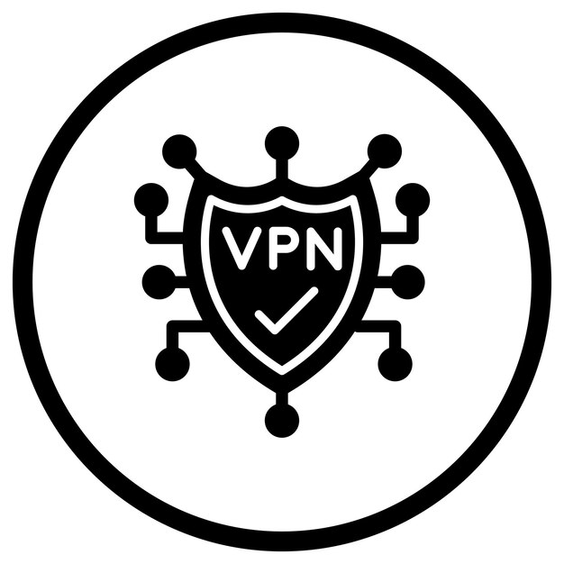 Ilustración del diseño del icono vectorial de Vpn