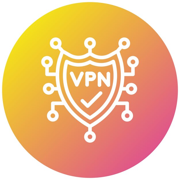 Ilustración del diseño del icono vectorial de Vpn