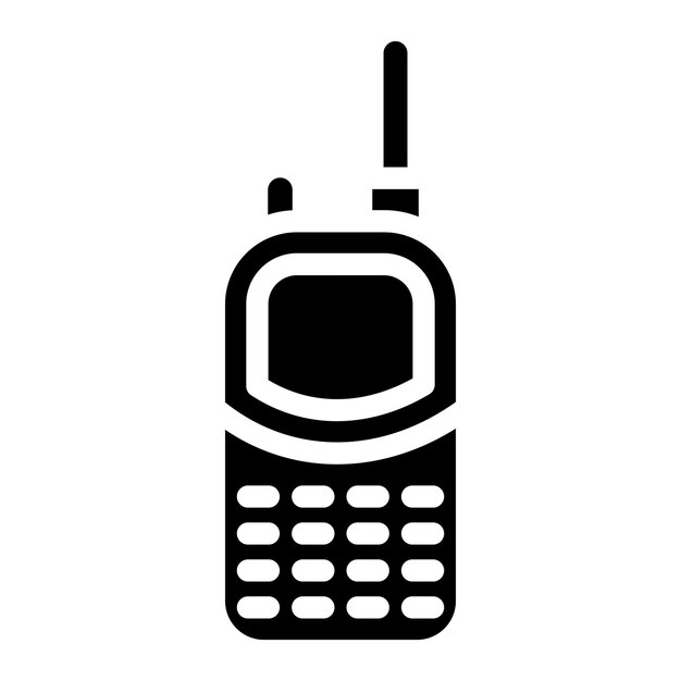 Ilustración del diseño del icono vectorial del walkie-talkie