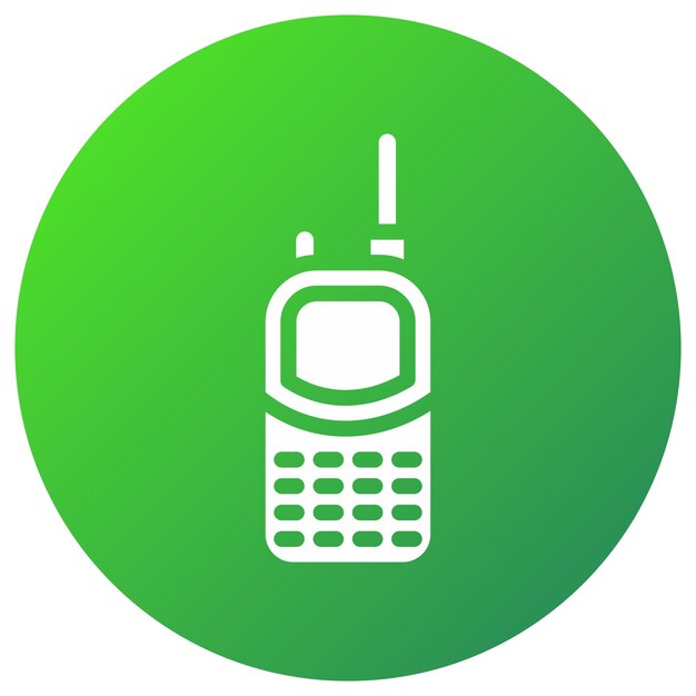 Ilustración del diseño del icono vectorial del walkie-talkie