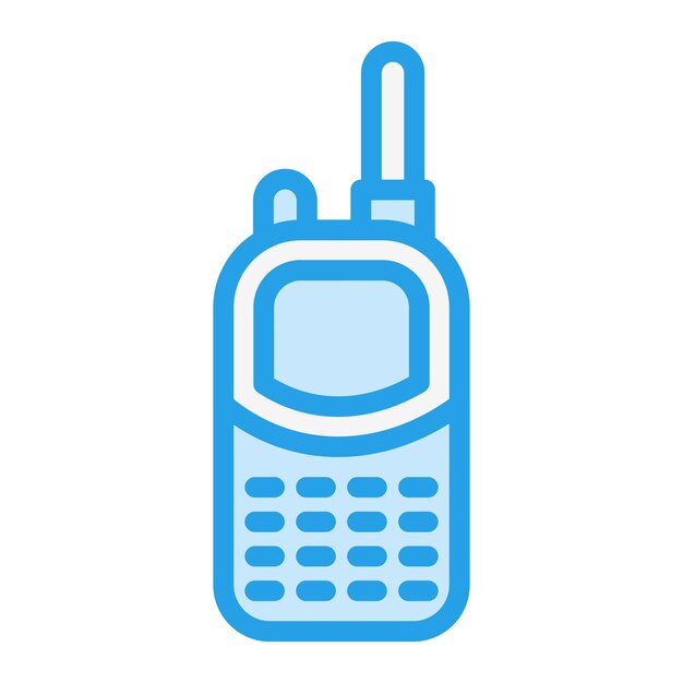Ilustración del diseño del icono vectorial del walkie-talkie