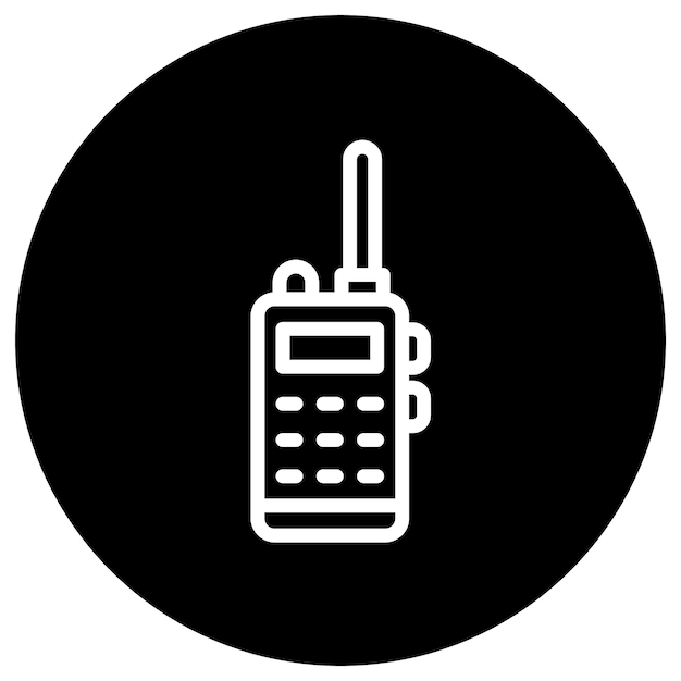 Ilustración del diseño del icono vectorial del walkie-talkie