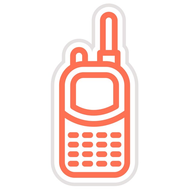 Ilustración del diseño del icono vectorial del walkie-talkie
