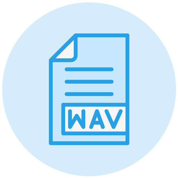 Ilustración del diseño del icono vectorial WAV