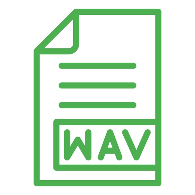 Ilustración del diseño del icono vectorial WAV
