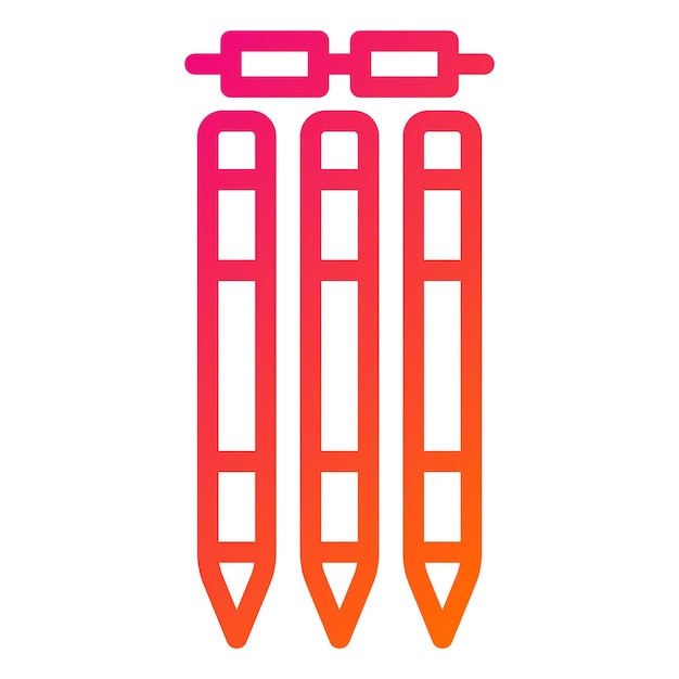 Ilustración del diseño del icono vectorial de Wickets