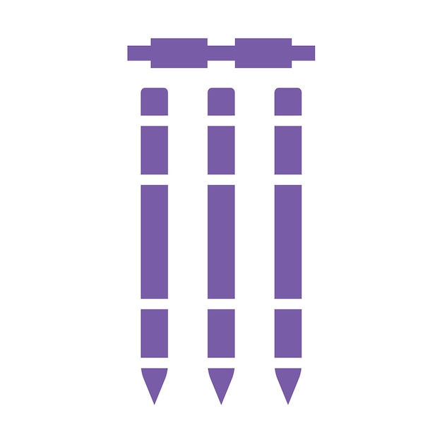 Ilustración del diseño del icono vectorial de Wickets