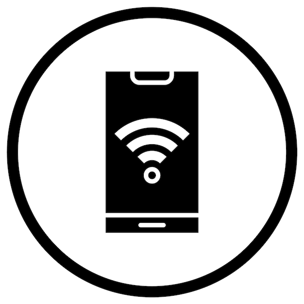 Ilustración del diseño del icono vectorial Wifi